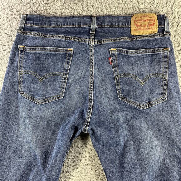 LEVI LEVIS 559 RELAXED STRAIGHT MENS JEANS SIZE 36x34 RED TAB WHISKERED DENIM - Picture 3 of 10